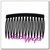 Comb Split tooth black acrylic 71x46 mm