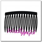 Comb Split tooth black acrylic 71x46 mm