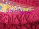 Plisado Overpli con puntilla ganchillo FUCSIA ( 0.5 cm)