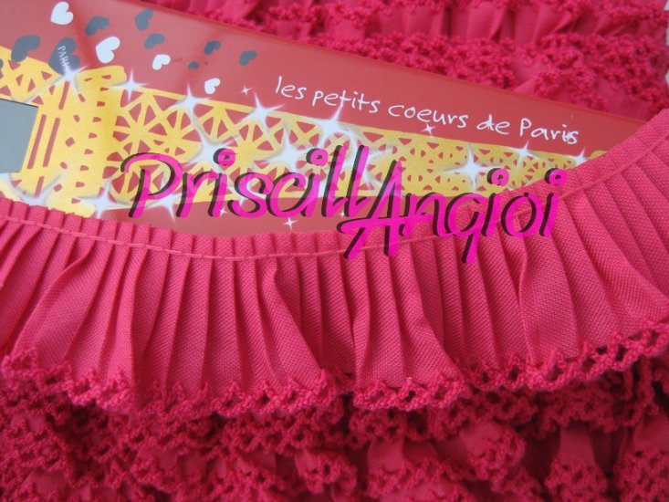 Plisado Overpli con puntilla ganchillo FUCSIA ( 0.5 cm) - Haga un click en la imagen para cerrar