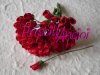 5 capullitos rosas rojas 6 mm