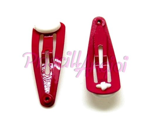 Mini gancho ranita horquilla cabello fucsia con base 30 x10 mm - Haga un click en la imagen para cerrar