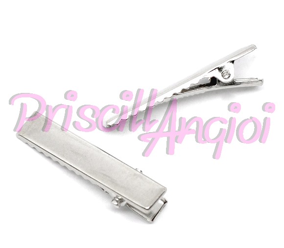 Pinza pasador cabello base plateada 35x7 mm - Haga un click en la imagen para cerrar