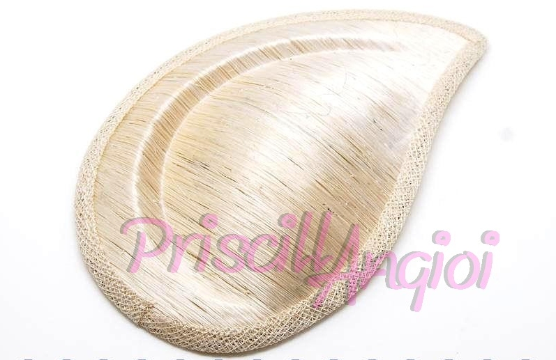 Base sinamay para tocado LAGRIMA 20X12 cm color BEIGE [BLSA-001]