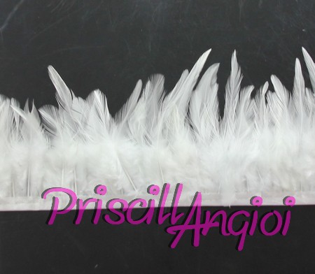 Fleco de plumas gallo - seccion 10 cm ( 30 plumas ) BLANCO - Haga un click en la imagen para cerrar