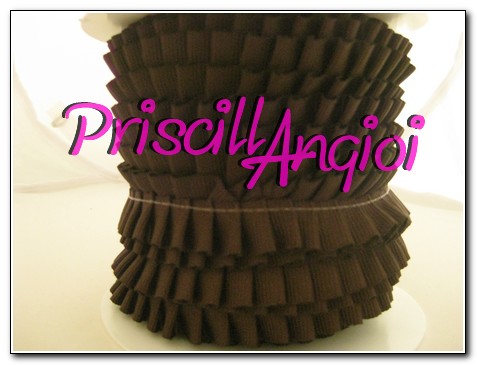 Plisado Falla grosgrain cinta MARRON CHOCOLATE 030 ( 0.5 cm ) - Haga un click en la imagen para cerrar