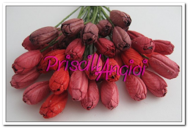 Tulipanes tonos rojos de 10 mm ( 5 uds ) - Haga un click en la imagen para cerrar